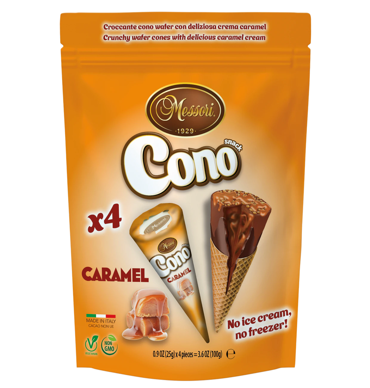 Cono Mini Waffelhörnchen Karamell 4 Stück