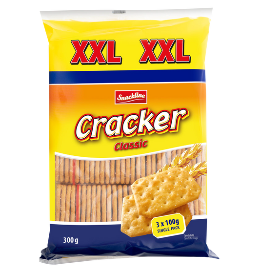Snackline Cracker Classic XXL - Salz 300g (3x100g)