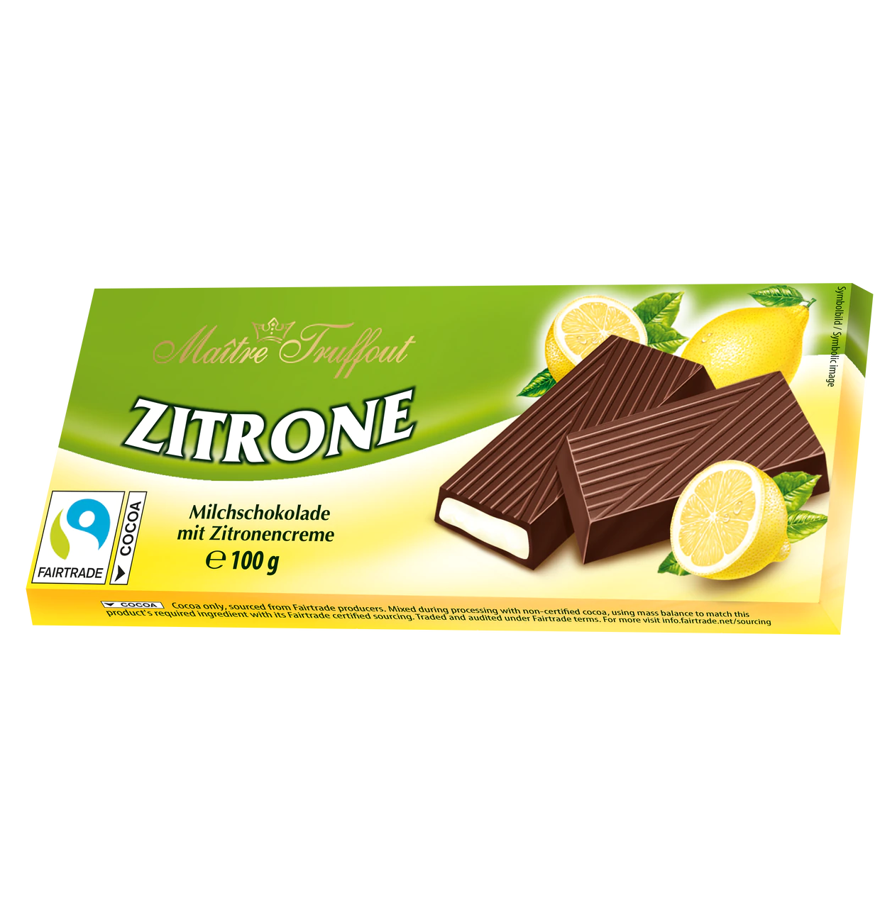 Maître Truffout Cremeschokolade Zitrone 100g