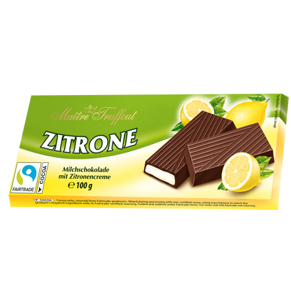 Maître Truffout Cremeschokolade Zitrone 100g