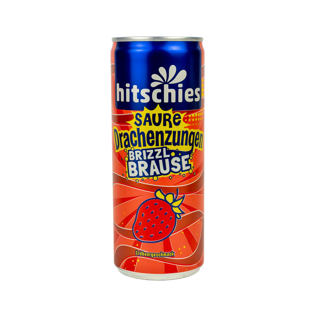 Hitschies Saure Drachenzungen brizzl Brause Erdbeere 250 ml