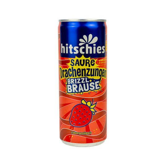Hitschies Saure Drachenzungen brizzl Brause Erdbeere 250 ml