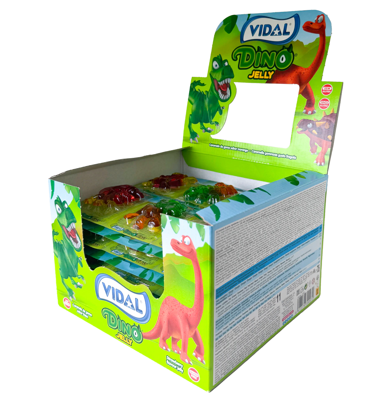 Vidal Dino Jelly Fruchtgummi Dinosaurier 66g - 6 Stück zu 11g – Detailansicht