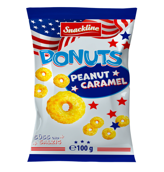 Snackline Donut Ringe Karamell-Erdnuss 100g