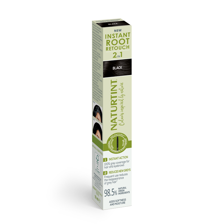 NATURTINT NATURTINT Instant Root Retouch 2 in 1 Temporärer Ansatzretusche Schwarz 10 ml Haarfarbe