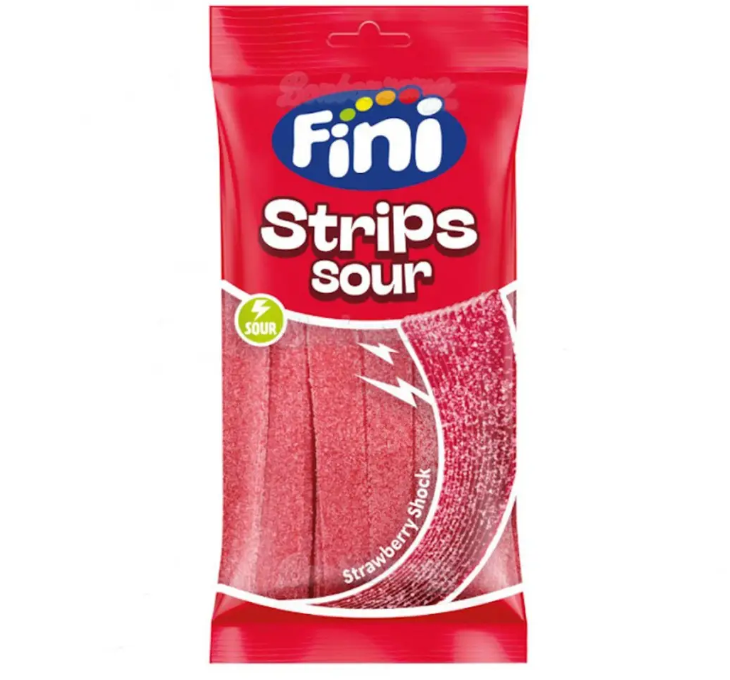 Fini Strips Sour Strawberry 90g