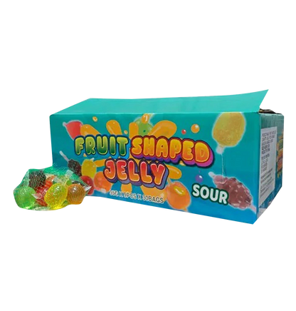 Sugar Daddy Fruchtgummi Fruit Shaped Jelly Fruits Sour 315g - 10 Früchte im Netz – Detailansicht