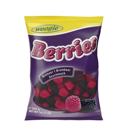 Fruchtgummibeeren-Auslese 300g Mit natürlichen Aromen und Fruchtsaft.