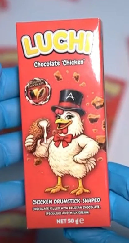 Luchi Milk Cream Filled Chicken Chocolate 50g
