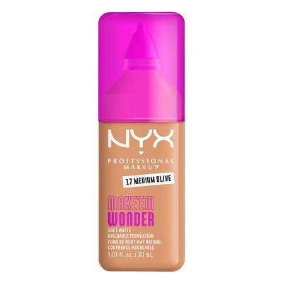 NYX Make'em Wonder Foundation 17 Medium Olive 30 ml Flüssige Foundation
