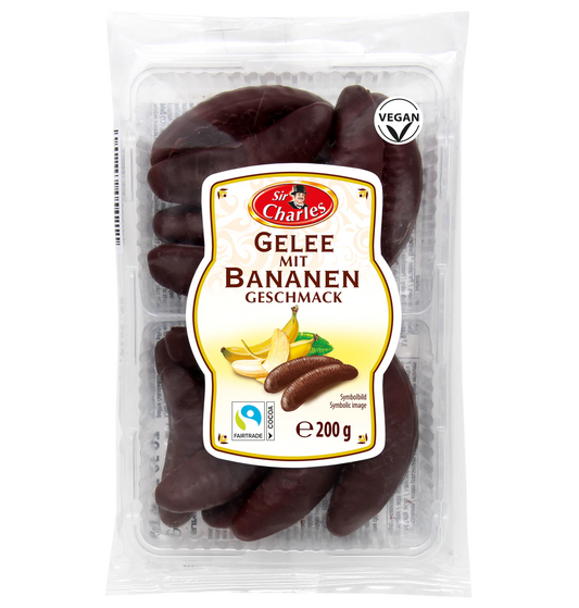 Gelee schokoliert mit Bananengeschmack 200g