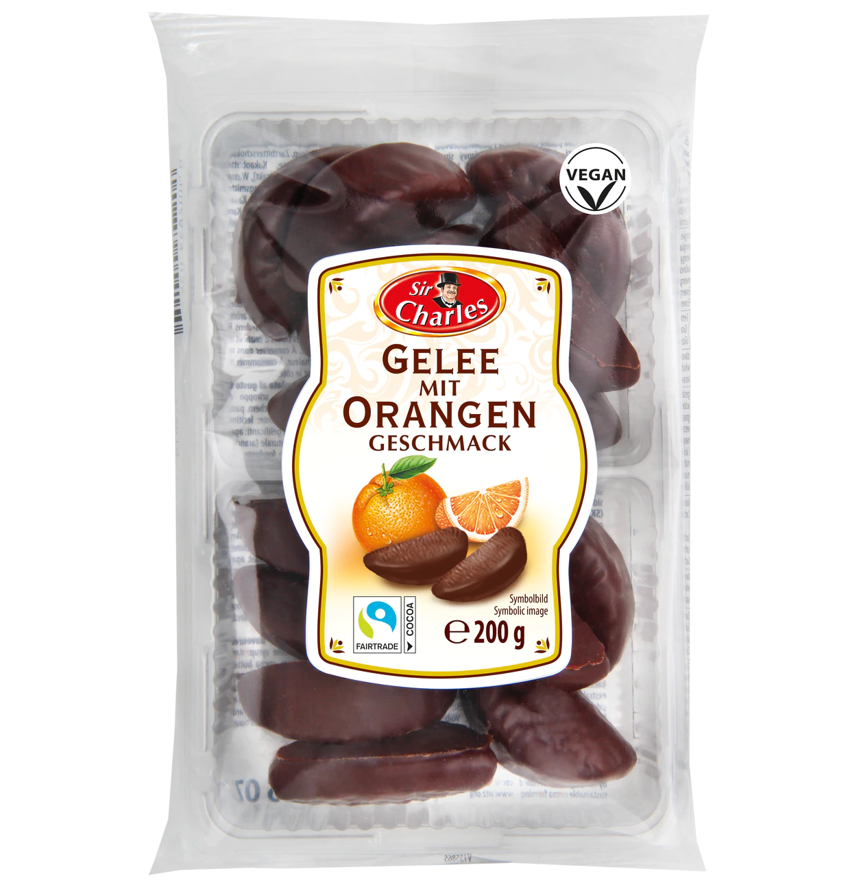 Gelee schokoliert mit Orangengeschmack 200g