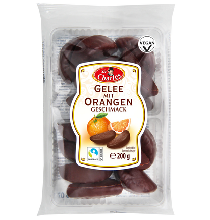 Gelee schokoliert mit Orangengeschmack 200g