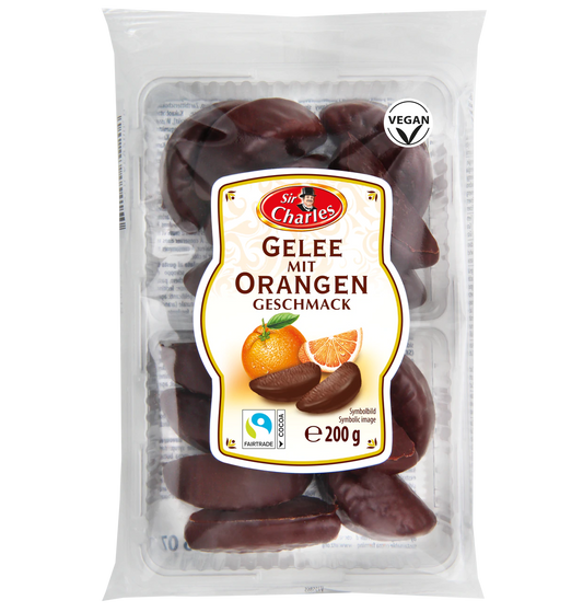 Gelee schokoliert mit Orangengeschmack 200g