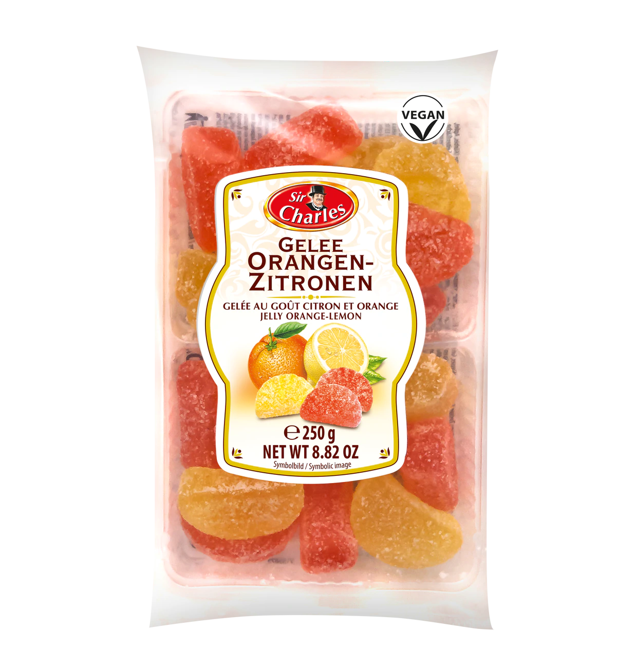 Gezuckertes Gelee mit Zitronen- und Orangengeschmack 250g