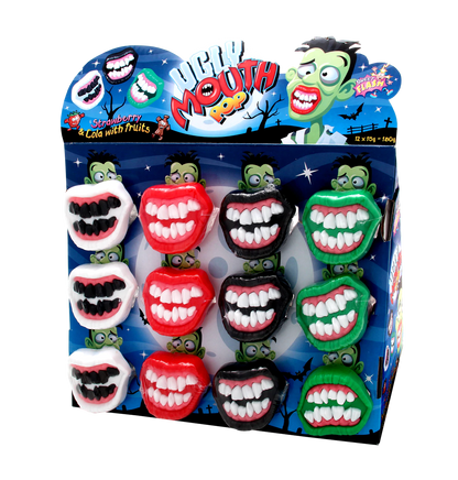 Gruselgebiss Lollipop Lollie in Gebissform 15g