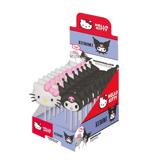 Hello Kitty & Kuromi Marshmallows Lollipop 18x30g Thekendisplay