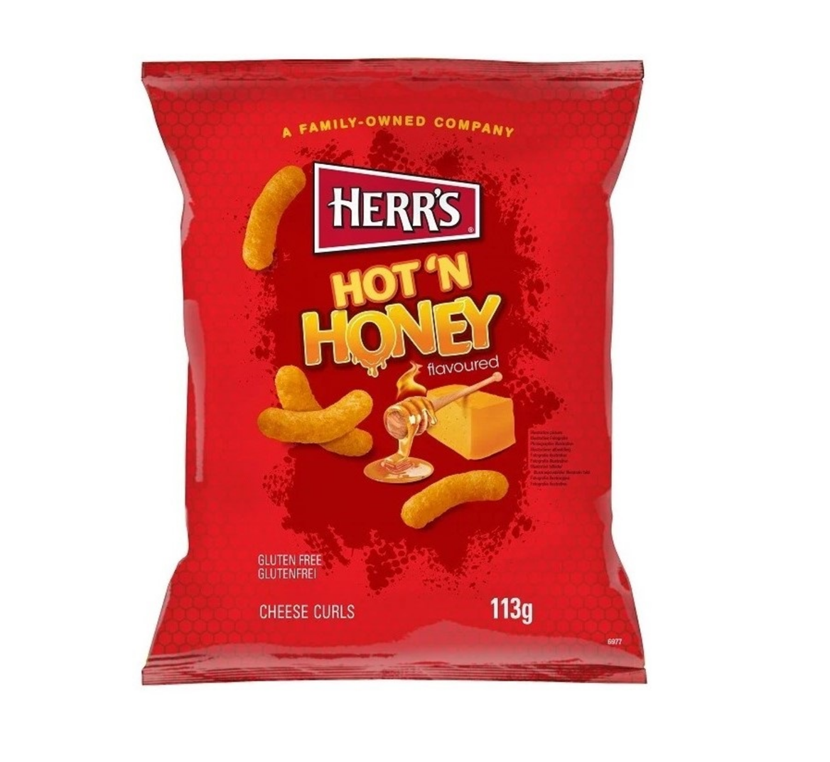 Herr’s Hot’n Honey Cheese Curls 113g