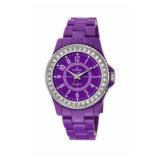 Radiant RA182204 Damen Armbanduhr – 38 mm Violett mit Kristallen