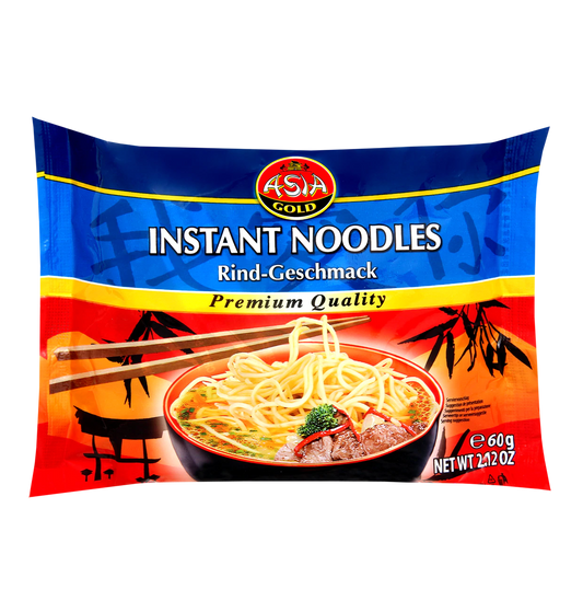 Asia Instant Nudeln mit Rind Beef Geschmack 60g