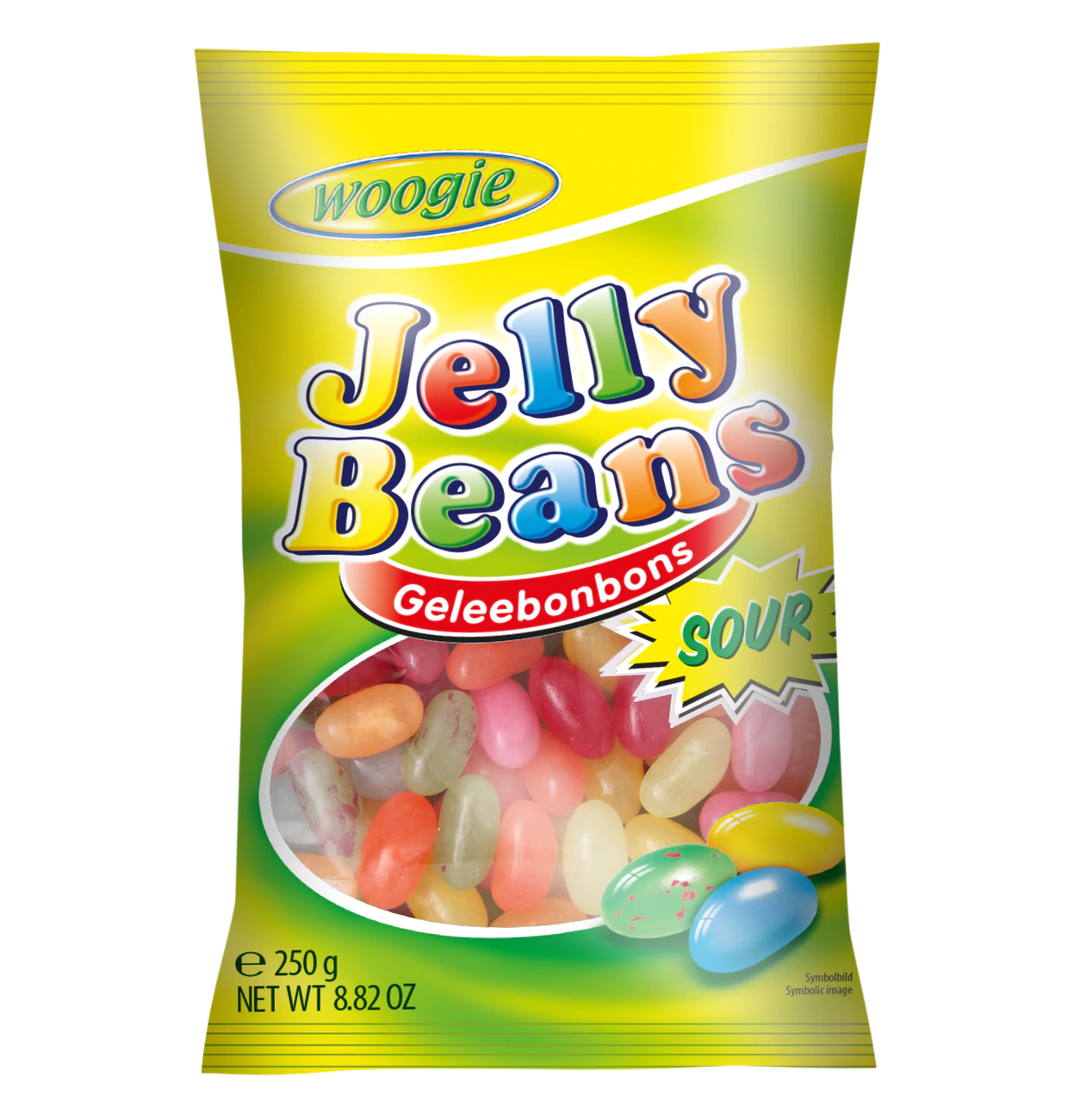 Woogie Jelly Beans Sour 250g Gefüllte Gelee-Bohnen