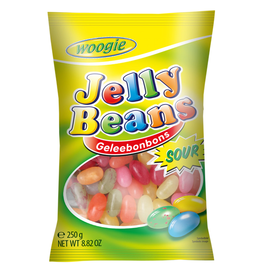 Woogie Jelly Beans Sour 250g Gefüllte Gelee-Bohnen