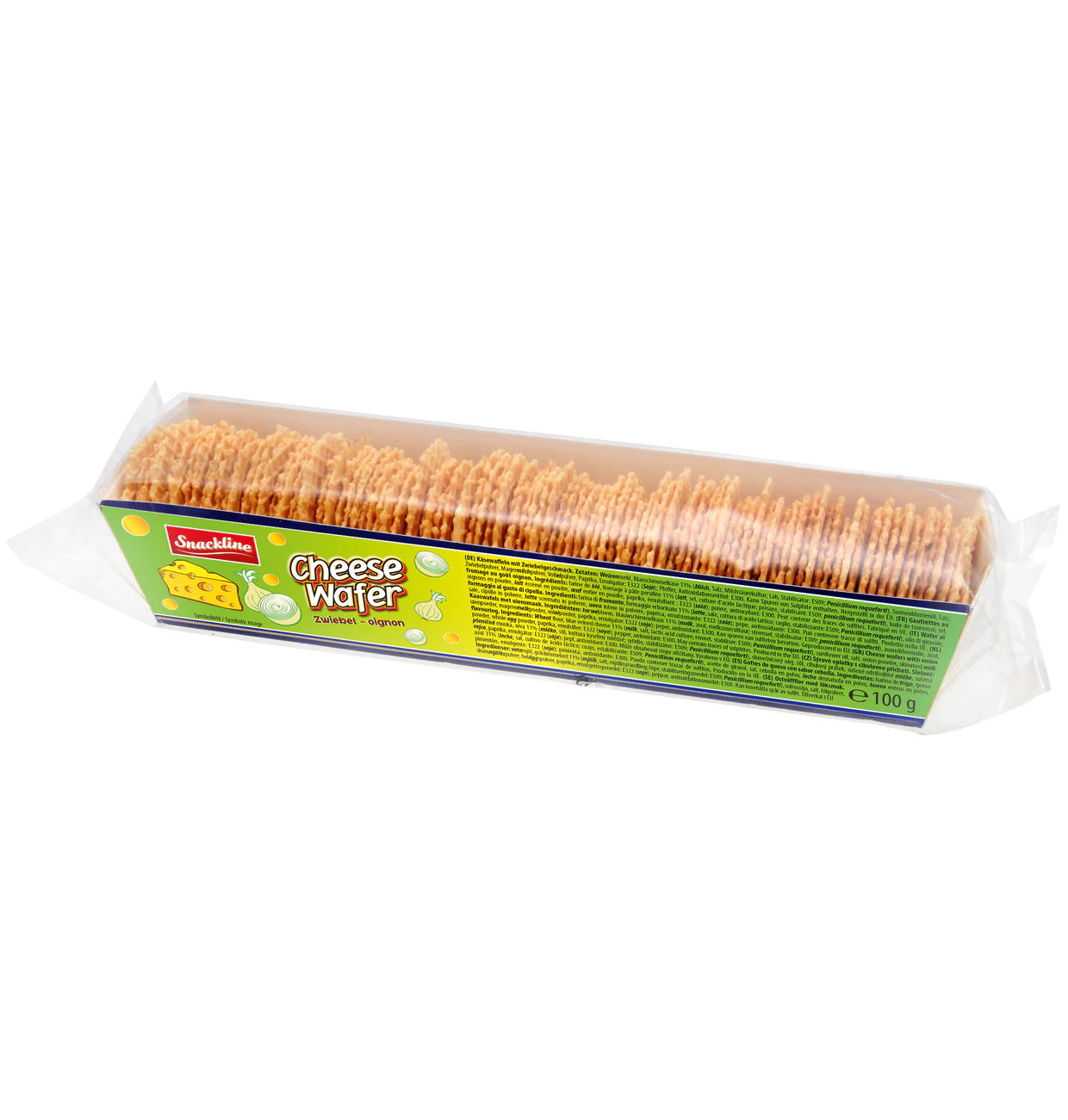 Käsewaffeln Zwiebeln 100g Hauchdünn. Knusprig und Würzig