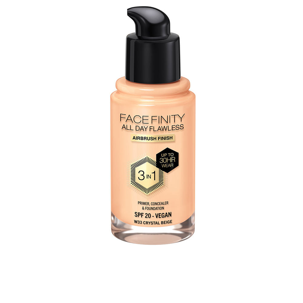 MAX FACTOR Facefinity All Day Flawless 3 In 1 Foundation W33-Crystal Beige 30 ml