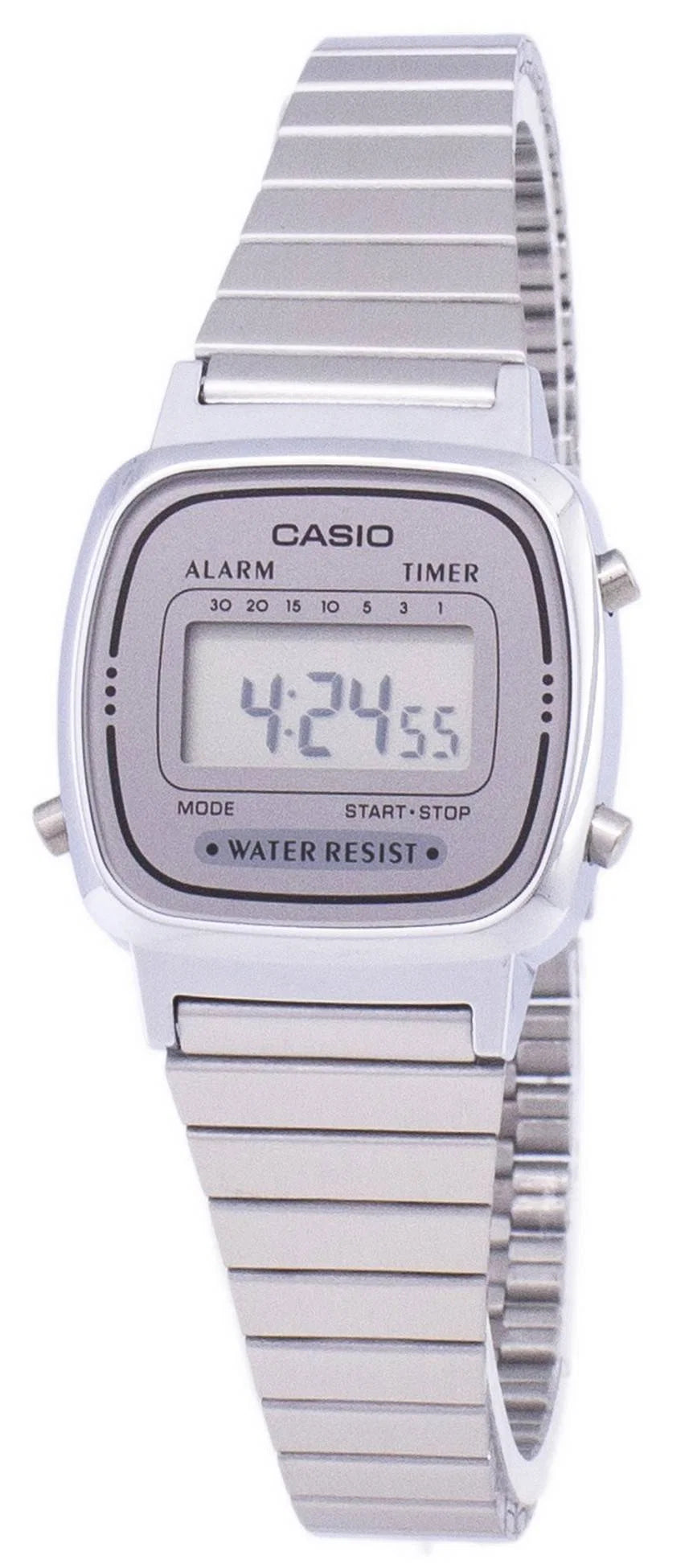 Casio Vintage LA670WA-7DF Damen Digitaluhr – Silber Retro