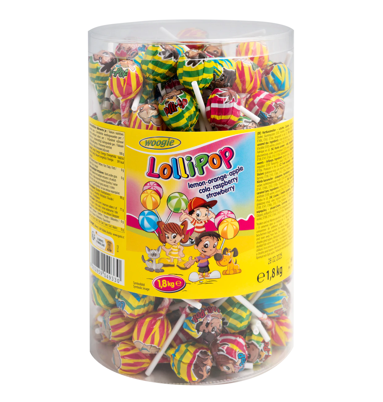Lollipops 180 Stück 180x10g - 6 Geschmacksrichtungen