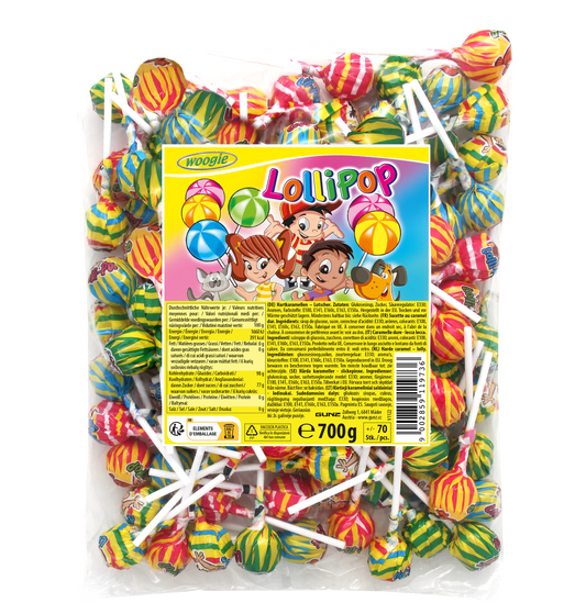 Lollipops 700g (70x10g) Ideal für Kindergeburtstage, Karneval, Fasching, Sommerfest, Vereinsfeiern, Parties