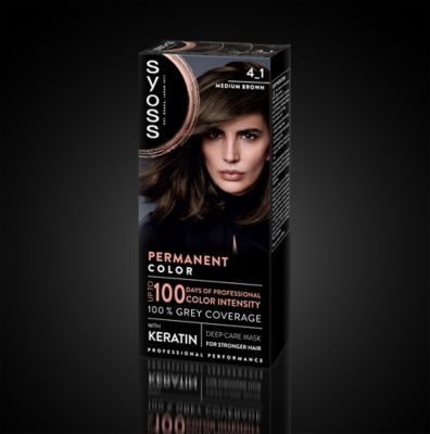 SYOSS SYOSS Permanent Color Haarfarbe 4,1 Castaño Medio 1 Stück Kosmetik