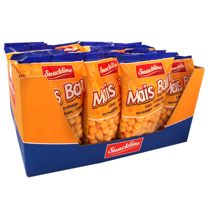 Mais Balls Käse Maissnack gesalzen 125g Knusprig-gepuffter Maissnack mit Käsearoma.