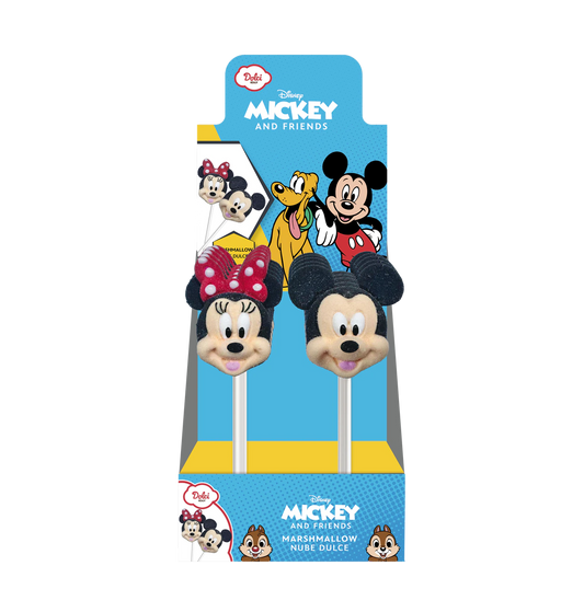 Mickey & Minnie Marshmallows Lollipop 18x30g Thekendisplay