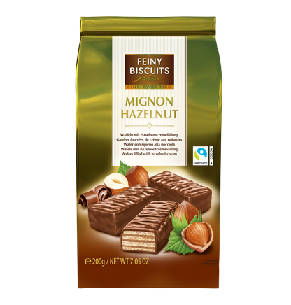 Mignon Waffeln mit Haselnusscremefüllung 200g