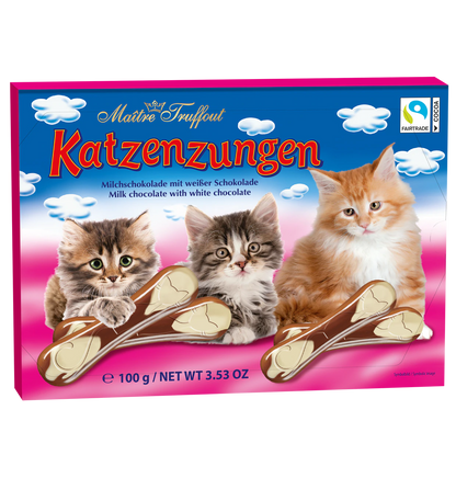 Maître Truffout Milch- und weiße Schokolade Katzenzungen 100g