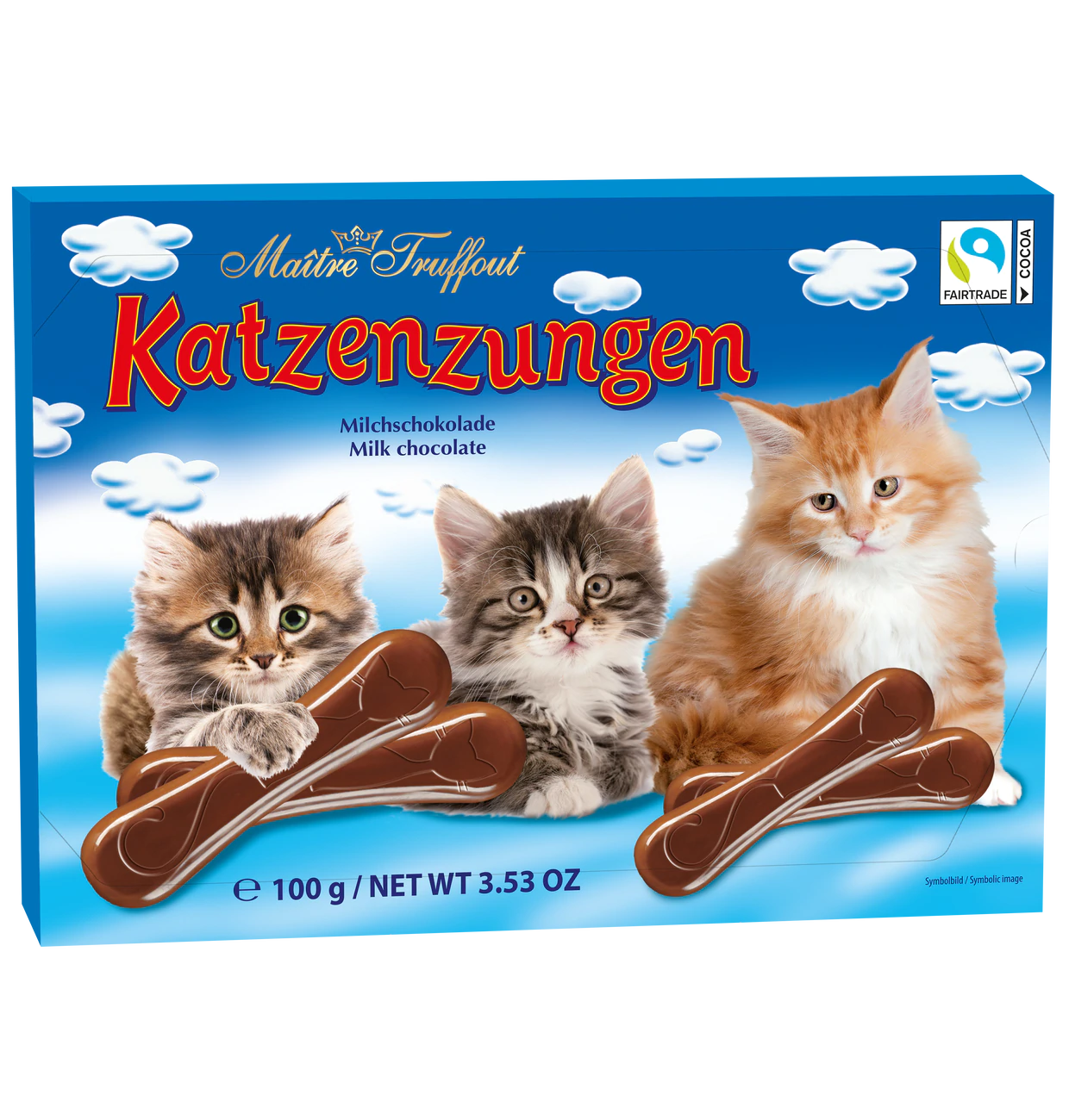 Maître Truffout Milchschokolade Katzenzungen 100g