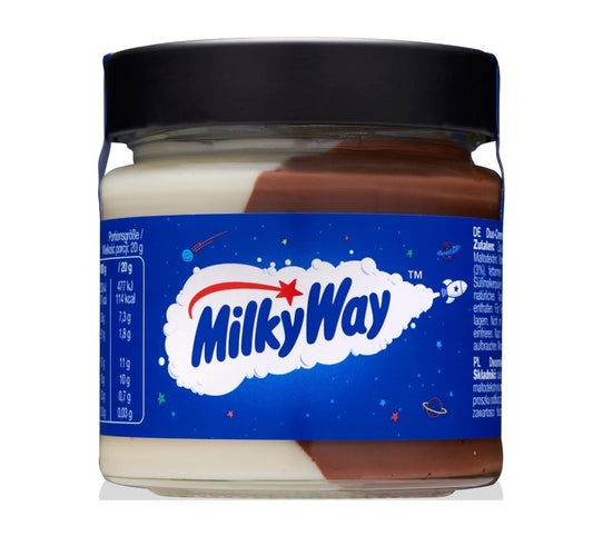 Schoko und Milch Duo Brotaufstrich von Milky Way.
