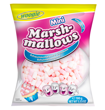Woogie Mini Marshmallows Pink & Weiß 100g