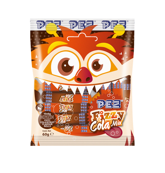 PEZ Monster Fizzy Cola Mix Brausebonbon 10x6g