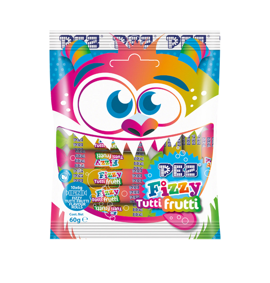 PEZ Monster Fizzy Tutti Frutti Brausebonbon 10x6g