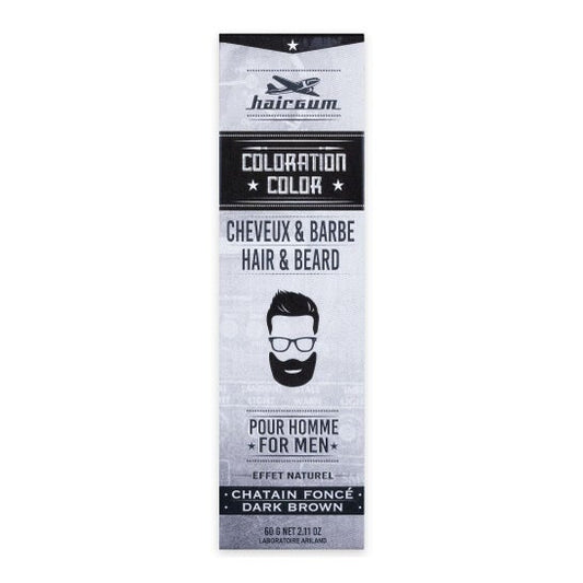 HAIRGUM HAIRGUM Coloration Tinte für Bart und Haare 3 Castaño Oscuro 60 g Haarfarbe