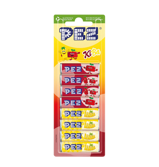 PEZ Spender Nachfüllungen Kirsche/Banane 8er 68g