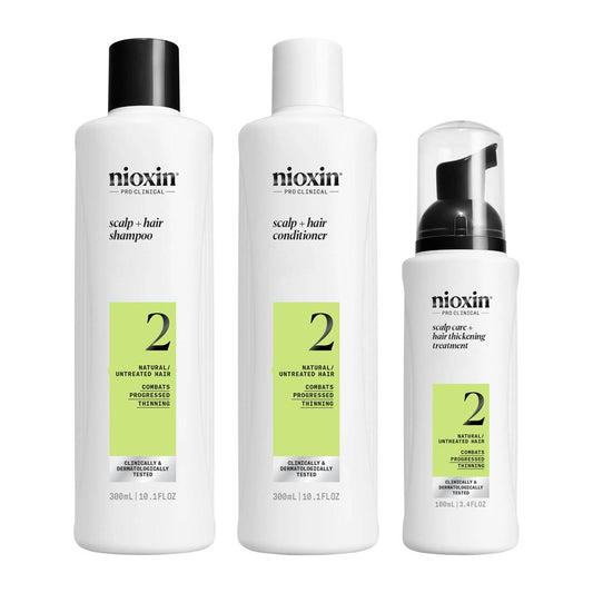 NIOXIN NIOXIN Sistema 2 Kit Behandlung für natürliches Haar mit fortgeschrittenem Schwund 3 Teile Kosmetik