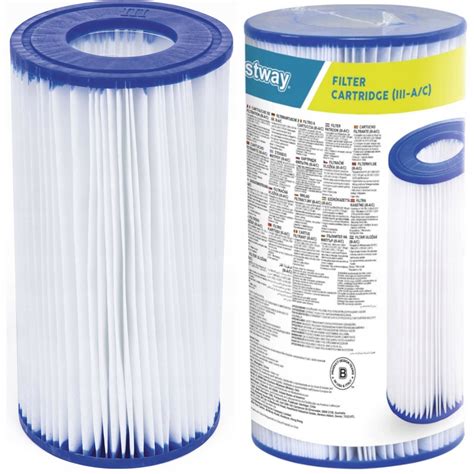Bestway Flowclear Filterkartusche Typ III (A/C) – Ø 10,6 × 20,3 cm | 58012
