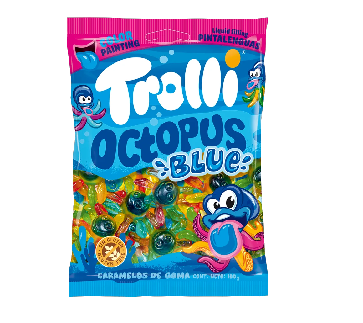Trolli Octopus Blue 175g Zungenfärber