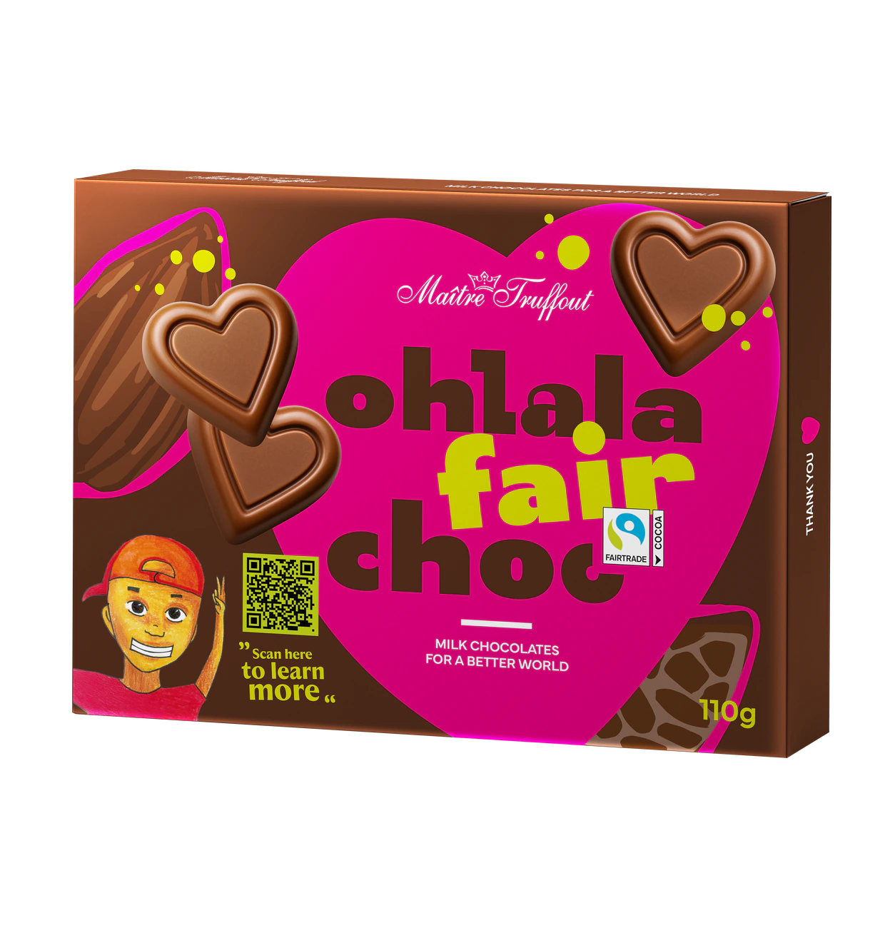Ohlala Herzpralinen mit Haselnusscremefüllung 110g Maitre Truffout