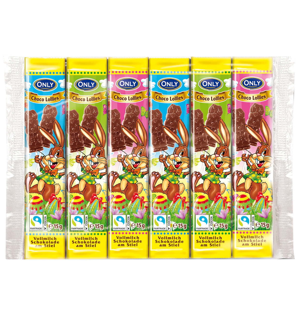Ostern Vollmilchschoko Lollies am Stiel 6x15g