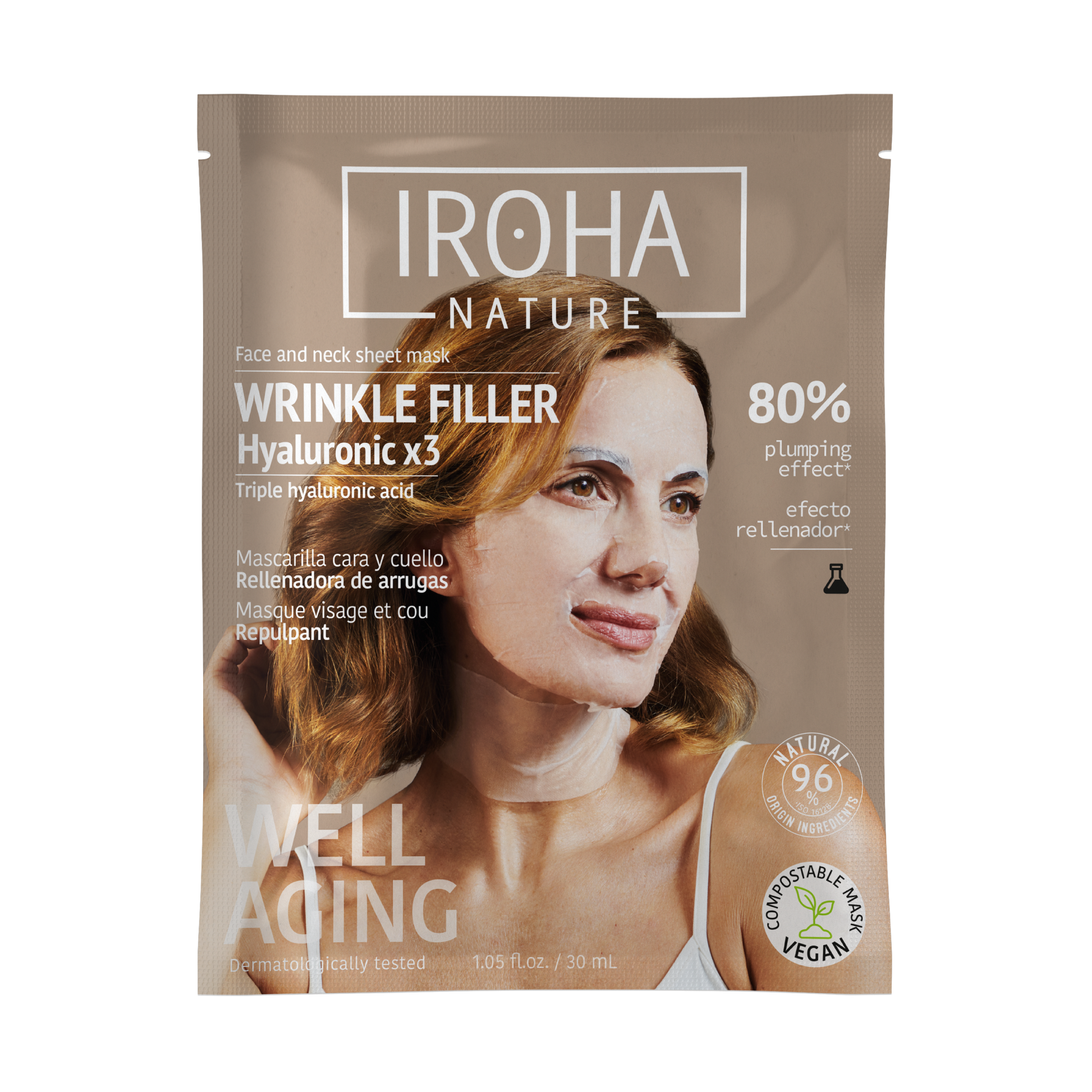IROHA NATURE IROHA NATURE Wrinkle Filler Anti-Age Gesichts- und Halsmaske 30 ml Kosmetik