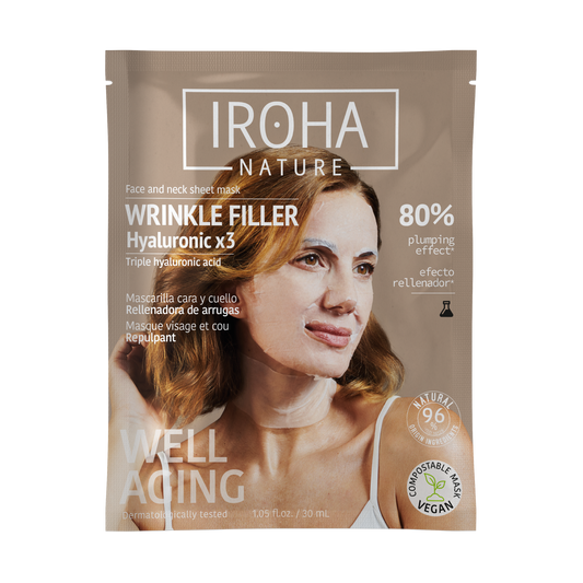 Iroha Nature Wrinkle Filler Y Anti-Age Wrinkle Filler Face Y Neck Mask 30